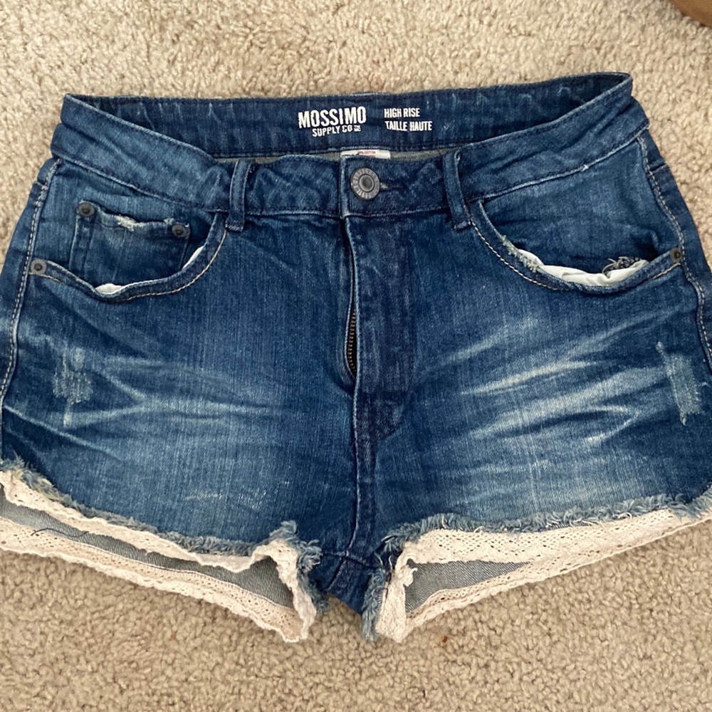 High rise jean shorts